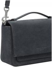 elegante Überschlagtasche dunkelgrau Velours Liebeskind Lea Crossbody S Rooftop