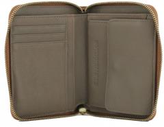 dunkelrote Geldtasche Krokoprägung Les Visionnaires Leder Elina bordeaux