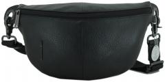 trendige Bum Bag Mandarina Duck Mellow Leather Nero schwarz