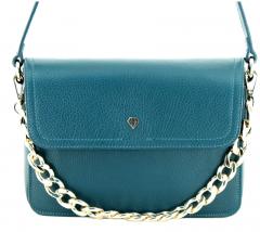 Shoulder Bag petrol Caleidos Metallkette Ottanio Überschlag