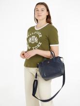 Tommy Hilfiger Kurzgriff Tasche zeitlos Poppy Plus Small Tote Space Blue