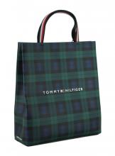 Shopper NS Tote Tommy Hilfiger Check Blau Grün Karo 2. Wahl