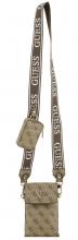 Guess Handytasche Latona Mini Phone Crossbody Latte Logo Etui 