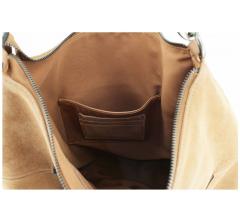 Schultertasche dunkelgrau Velours FREDsBRUDER Jo Big Ball Hobo