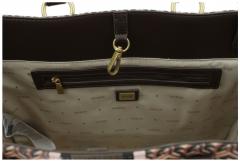 Guess Kurzgrifftasche Rainee Large Tote Brown Logo Rose 3D-Print