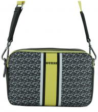 Camera Bag Guess Rainee Logodruck schwarz gelb 