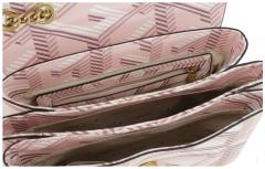 Überschlagtasche Kettenhenkel Guess Montreal rosa Logoprint