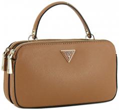 Damenhandtasche zweigeteilt Guess Eco Alexie Mini Top Zip Cognac