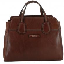 Henkeltasche Echtleder zweigeteilt The Bridge Marrone braun