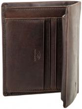 Vintage Lederbörse dunkelbraun Joop Loreto Ladon Hochformat Seal Brown