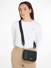 Überschlagtasche Tommy Hilfiger schwarz Umrandung TH City Crossover