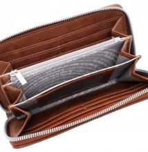 veganer Geldbeutel Zipper Suri Frey Nicky Cognac braun 