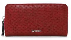 Brieftasche Suri Frey Nicky darkred Lochmuster vegan