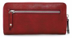 Brieftasche Suri Frey Nicky darkred Lochmuster vegan