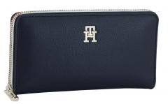 Tommy Hilfiger Damen Geldbörse TH Essential SC Large ZA Corp Reißverschluss Flag Stripes