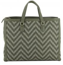 bürotaugliche Handtasche Valentino Blizzard olivgrün Logoprint