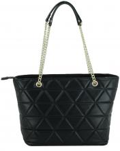 Damenshopper hellbeige Kettenhenkel gesteppt Valentino Carnaby Ecru