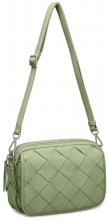 Emily Weave Matcha Les Visionnaires Crossbody Bag olivgrün Flechtdesign