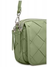 Emily Weave Matcha Les Visionnaires Crossbody Bag olivgrün Flechtdesign