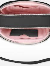 Abendtasche zweigeteilt Lammleder schwarz Les Visionnaires Ella Piping