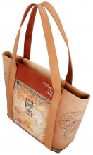 Shoppertasche Anekke Peace & Love Camel beige Hippie Flower Power