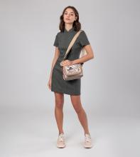 dreigeteilte Überschlagtasche beige gold Anekke Hollywood