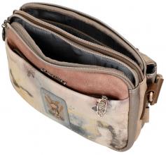 dreigeteilte Überschlagtasche beige gold Anekke Hollywood