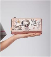Geldbörse mit Etui Anekke Hollywood beige Glitzersteine
