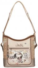 Taschenrucksack beige Glitzer Anekke Hollywood