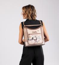 Taschenrucksack beige Glitzer Anekke Hollywood