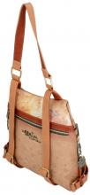 diebstahlsicherer Citybackpack Anekke Peace & Love Hippie Camel 