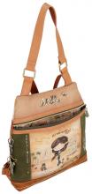 diebstahlsicherer Citybackpack Anekke Peace & Love Hippie Camel 