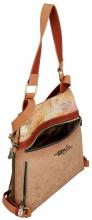 diebstahlsicherer Citybackpack Anekke Peace & Love Hippie Camel 