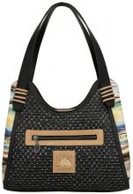 Anekke Schultertasche dunkelblau Hollywood bestickt
