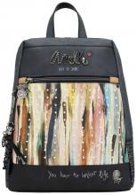 Hollywood Studio Navy Damenrucksack Perlen Anekke dunkelblau bunt