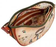 Anekke Halbmond Crossovertasche Peace & Love Camel