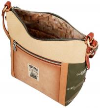 Beuteltasche Hippie Anekke Peace & Love Flowers Nieten beige braun