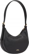 Leder Tasche Damen Tommy Hilfiger Crest Leather Shoulder Bag schwarz