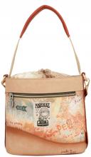 Bucket Bag Anekke Peace & Love Flowers beige Nieten