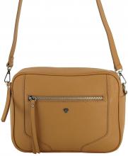 Caleidos italienisch Crossovertasche Caramel Echtleder