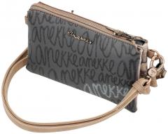 dreigeteilte Abendtasche Glitzer Hollywood Anekke beige