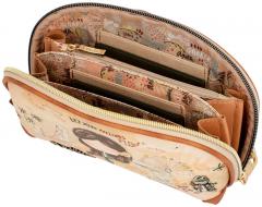 großes Portemonnaie Kosmetiktasche Anekke Peace & Love Camel Hippie Flower Power