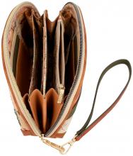 großes Portemonnaie Kosmetiktasche Anekke Peace & Love Camel Hippie Flower Power