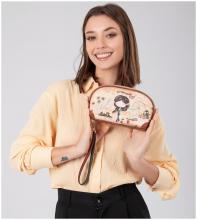 großes Portemonnaie Kosmetiktasche Anekke Peace & Love Camel Hippie Flower Power