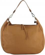Caleidos kleiner Shopper rund weiß Leder