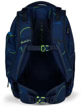 Satch Schulrucksack Match Blue Tech dunkelblau grafisches Muster 
