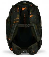 Satch Schulrucksack Match Jurassic Jungle dunkelgrün orange