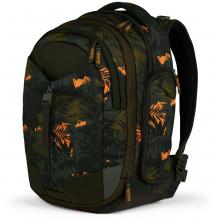 Satch Schulrucksack Match Jurassic Jungle dunkelgrün orange