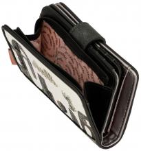 Wallet Women Anekke Peace and Love Nature Sixties Black and White