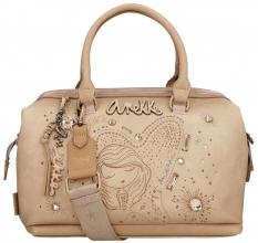 Kurzgrifftasche hellbeige bestickt Anekke Hollywood Studio Nude Strasssteine